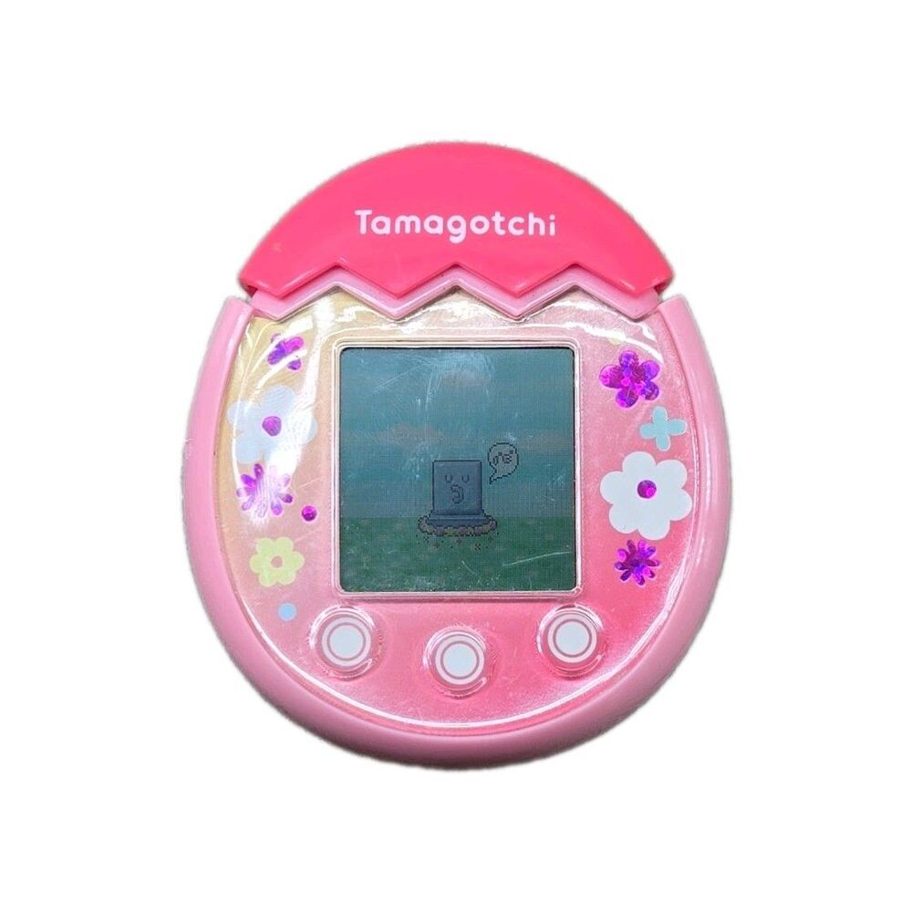 Tamagotchi Pix Floral Pink 2020 Bandai Handheld Virtual Pet 42900 TESTED & WORKS